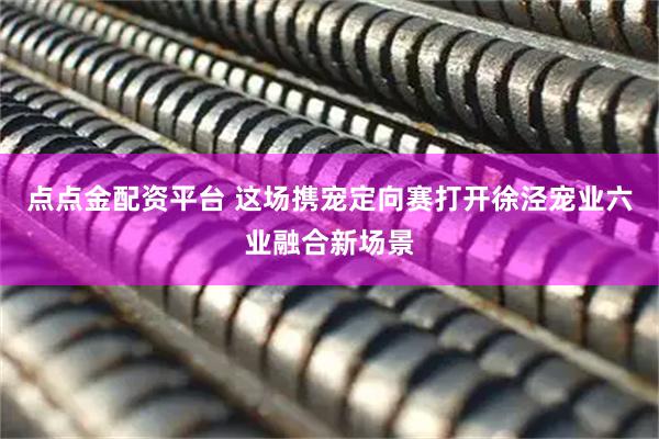 点点金配资平台 这场携宠定向赛打开徐泾宠业六业融合新场景